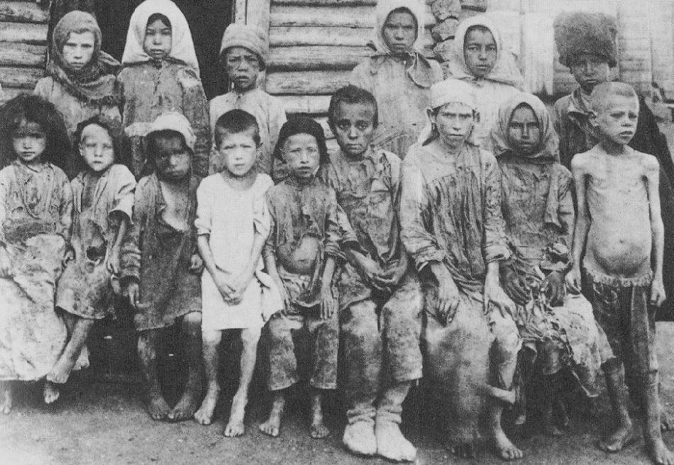 Russian Civil War war and social upheaval famine