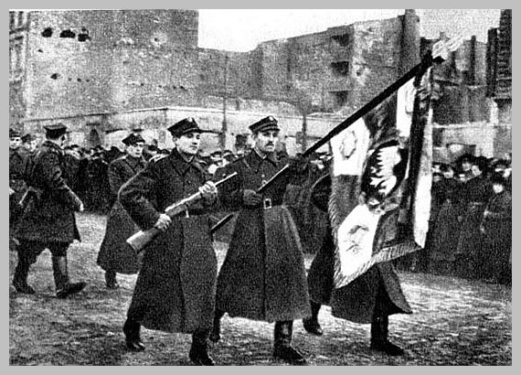 World War 2 Parade by Polish soldiers after they enter their homeland again