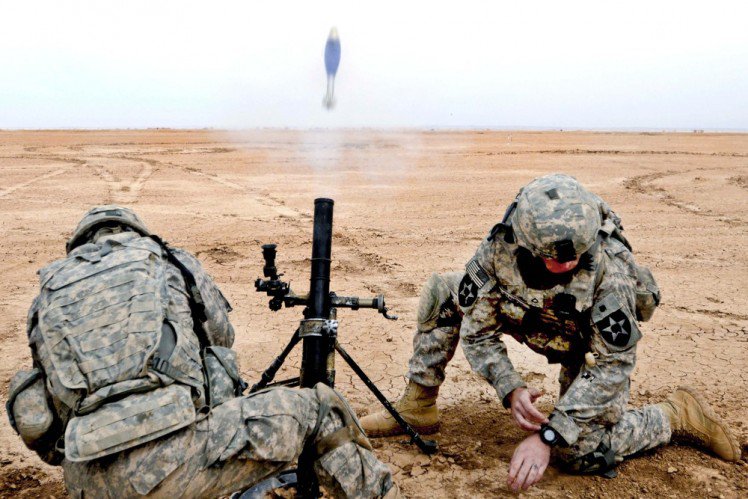 Iraq War  M224 60 mm Lightweight Mortar is a smooth bore, muzzle-loading, high-angle-of-fire weapon used for close-in support of ground troops