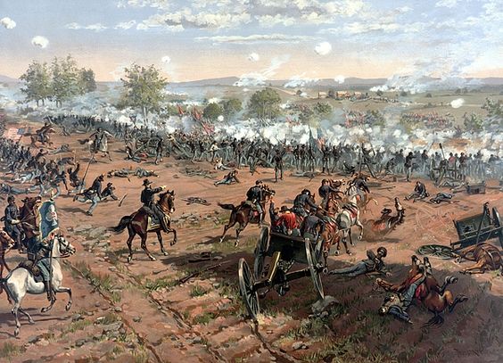 Civil War  Battle of Gettysburg. The famous battle took place in early July 1863