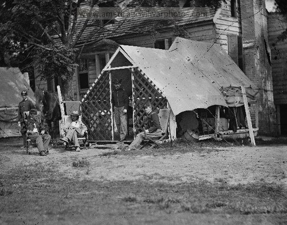 Civil War Tents Encampments. Between 1862 and 1865