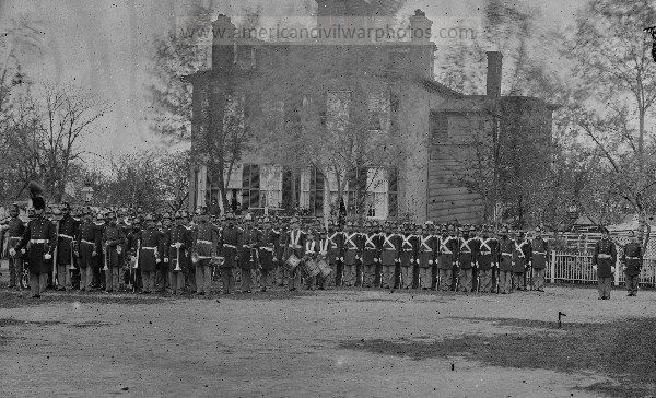 Civil War Washington, D.C. Marine battalion in front of Commandant's House at the Marine barracks. and seaborne expeditions against the Atlantic Coast of the Confederacy -- the Federal Navy, 1861-1865