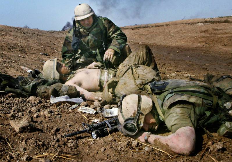 Iraq War In Desert of Iraq task force Tarana fought town at Nasiriyah