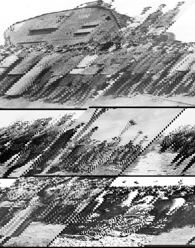 Russian Civil War Multi pic of past war