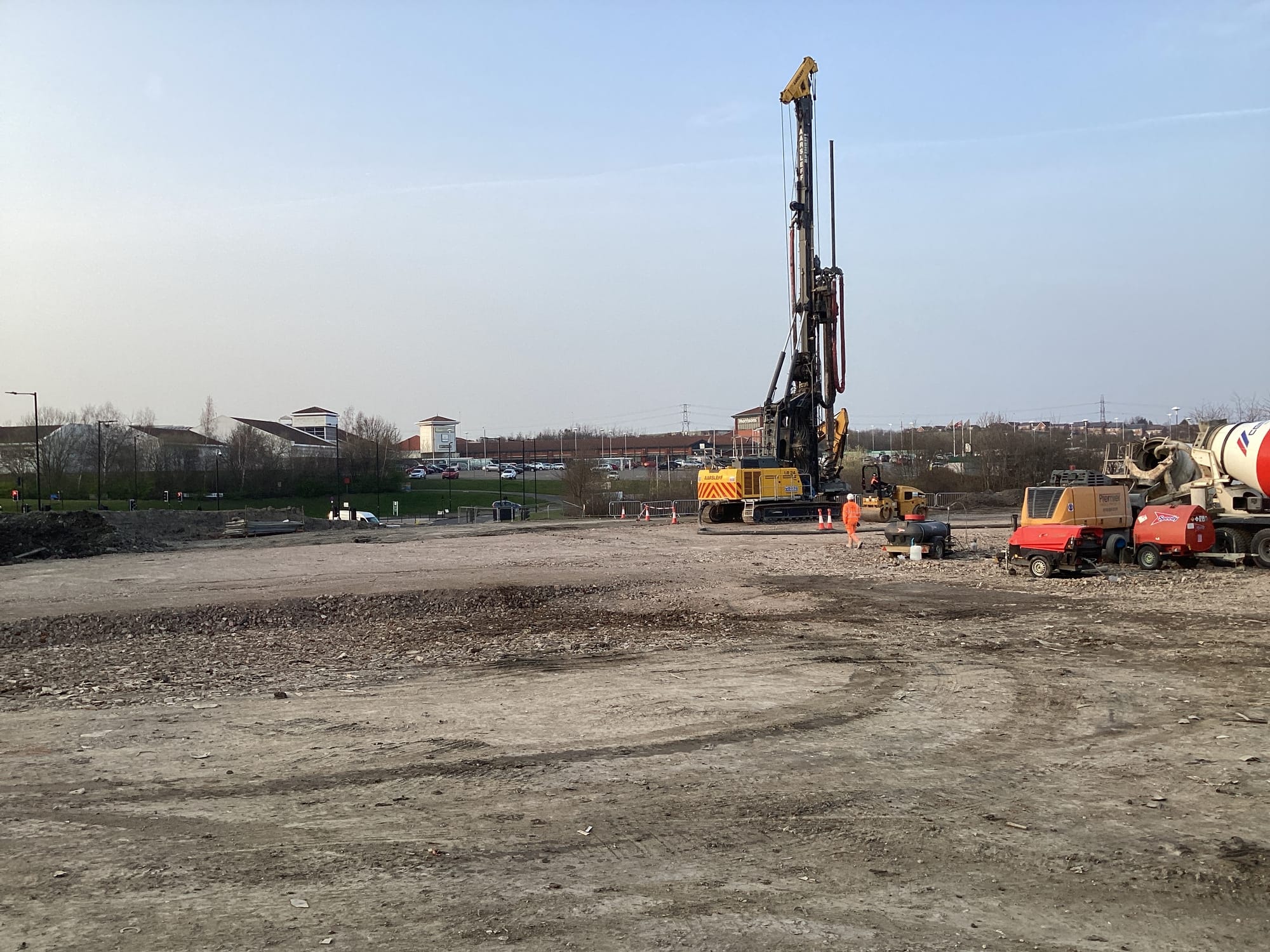 Piling Rig in motion