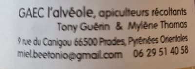 GAEC L'alvéole - Apiculteur 66500 Prades - 06.29.51.40.58