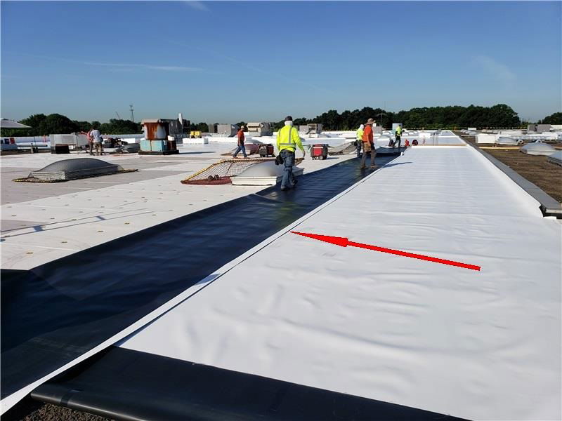 Thermoplastic single ply Overlay roof system.