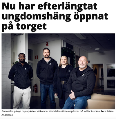 Efterlängtat ungdomshäng öppnat på Bagartorps torg