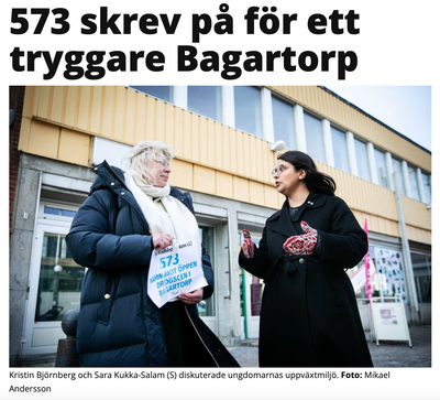 573 skrev på för tryggare Bagartorp