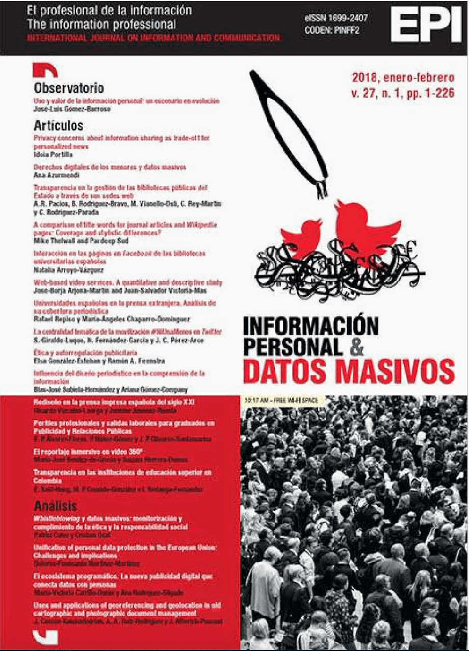 [Artículo] Whistleblowing y datos masivos: monitorización y cumplimiento de la ética y la responsabilidad social