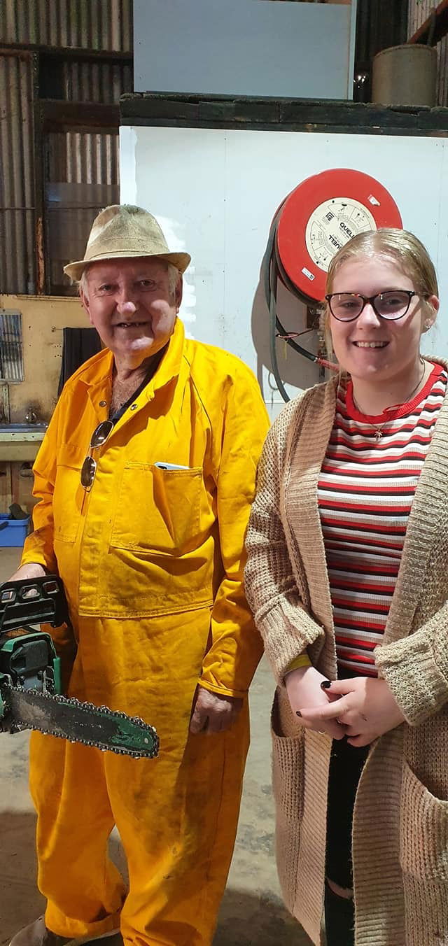 Roberts dad with our granddaughter Alison