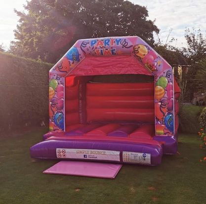 Pink bouncy castle