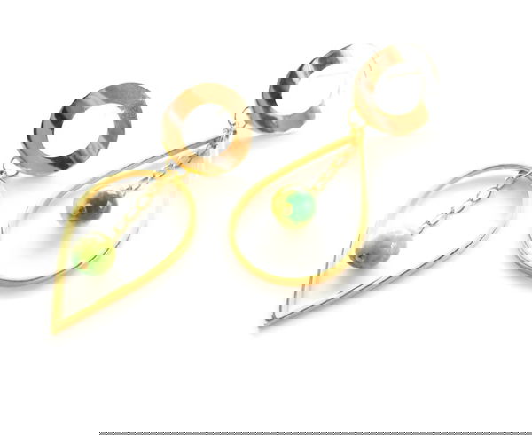 Watermelon jade earrings