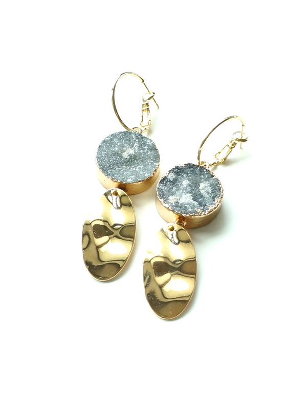 Druzy agate earrings