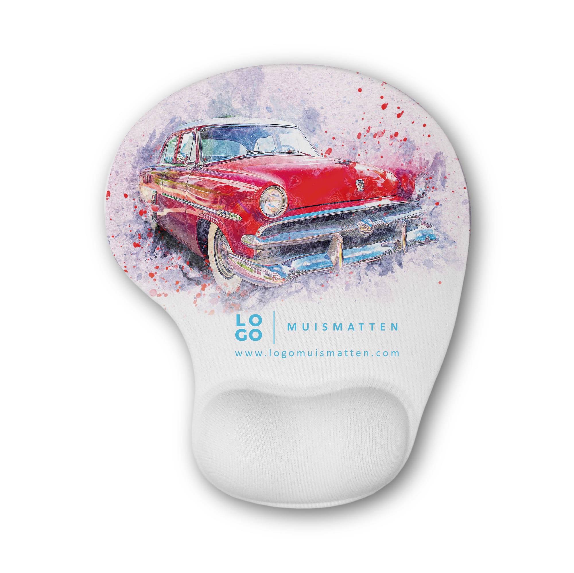 WEISSES GEL-MOUSEPAD ZUR SUBLIMATION / WEISS / FARBVERLAUF / 2 FARBEN
