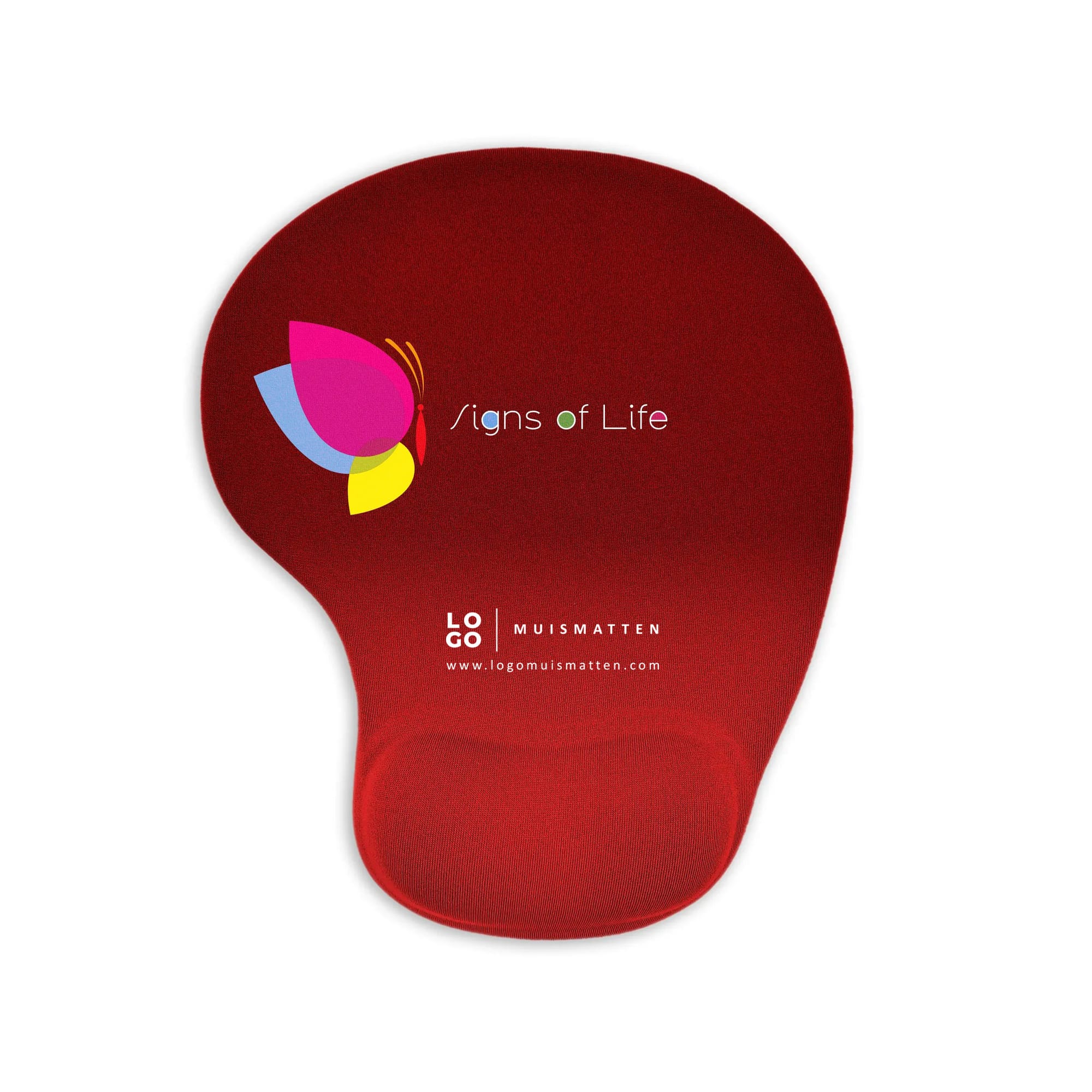 WEISSES GEL-MOUSEPAD ZUR SUBLIMATION / WEISS / FARBVERLAUF / 2 FARBEN