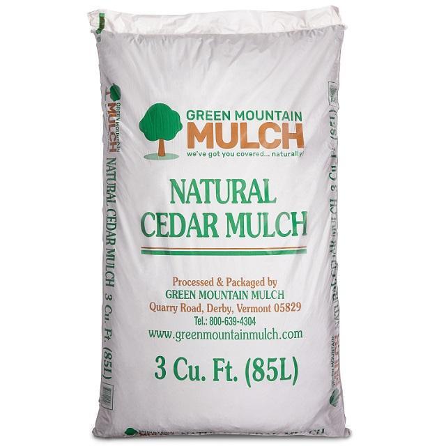 Green Mountain Cedar Mulch 3cf - www.1ststateseed.com