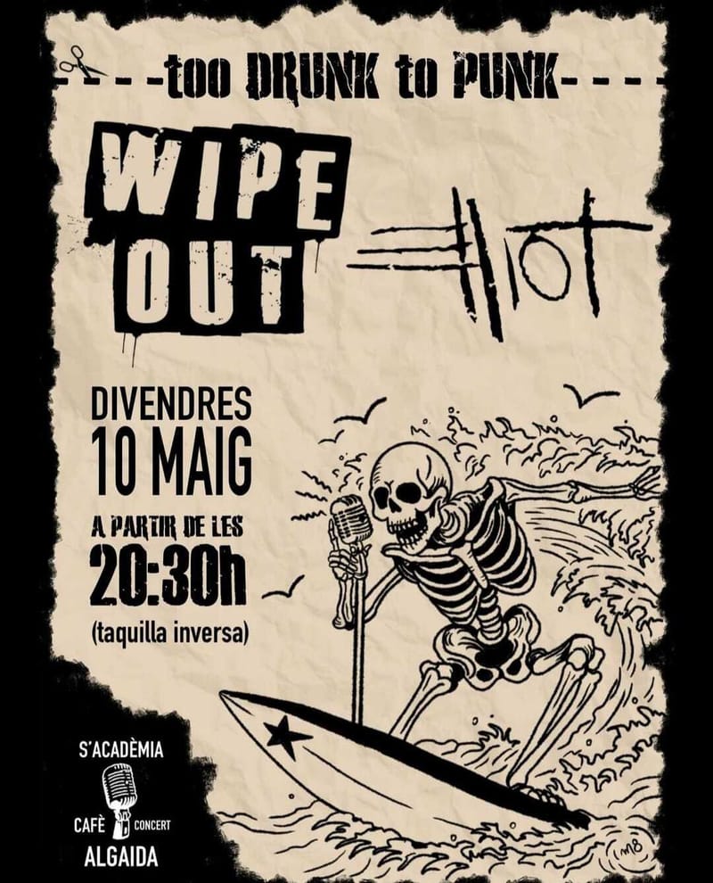 Concert d'ELLIOT i WIPE OUT a S'Acadèmia Cafè Concert