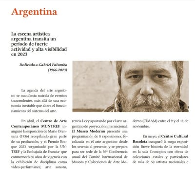 La escena artística argentina transita un período de fuerte actividad..., junio 2023