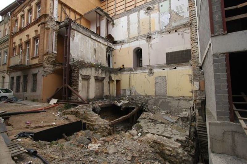 Major repairs in Vilnius old town, LT