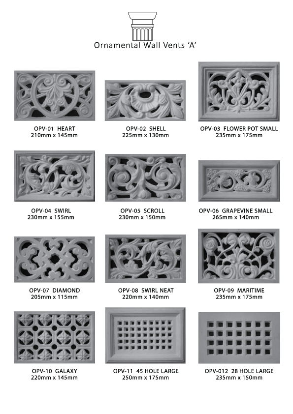 Ornamental Wall Vents