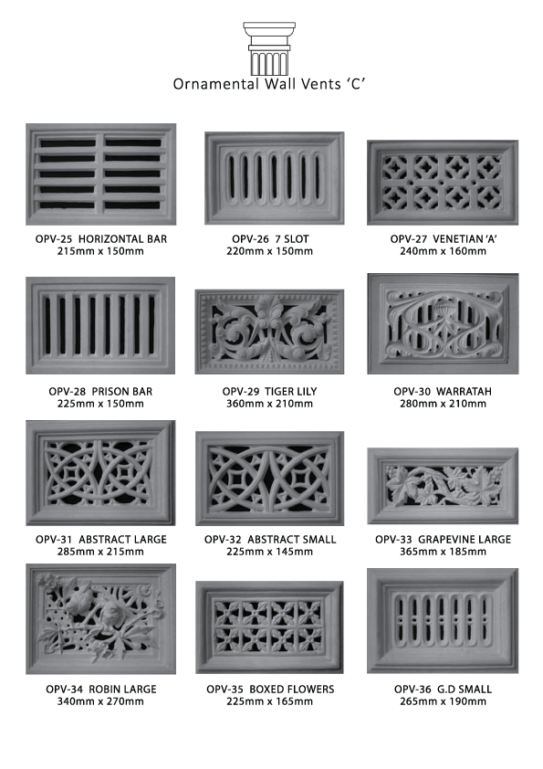 Ornamental Wall Vents