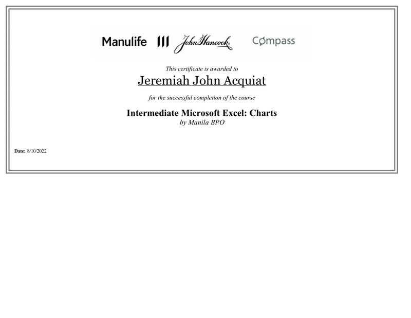 Other Obtained Major Certificates