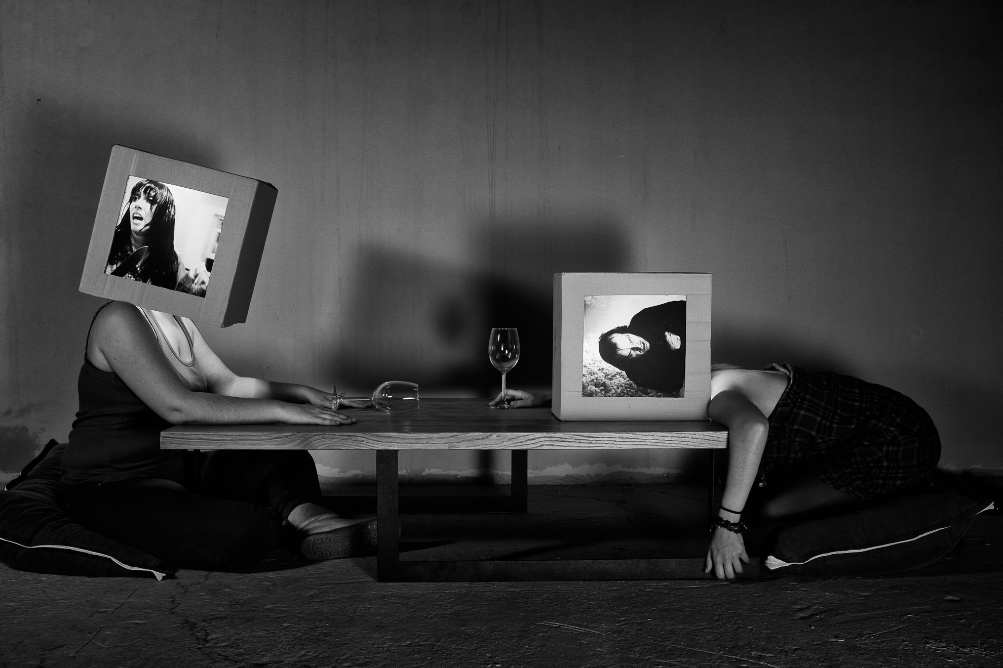 She and She Relaxing at Home
