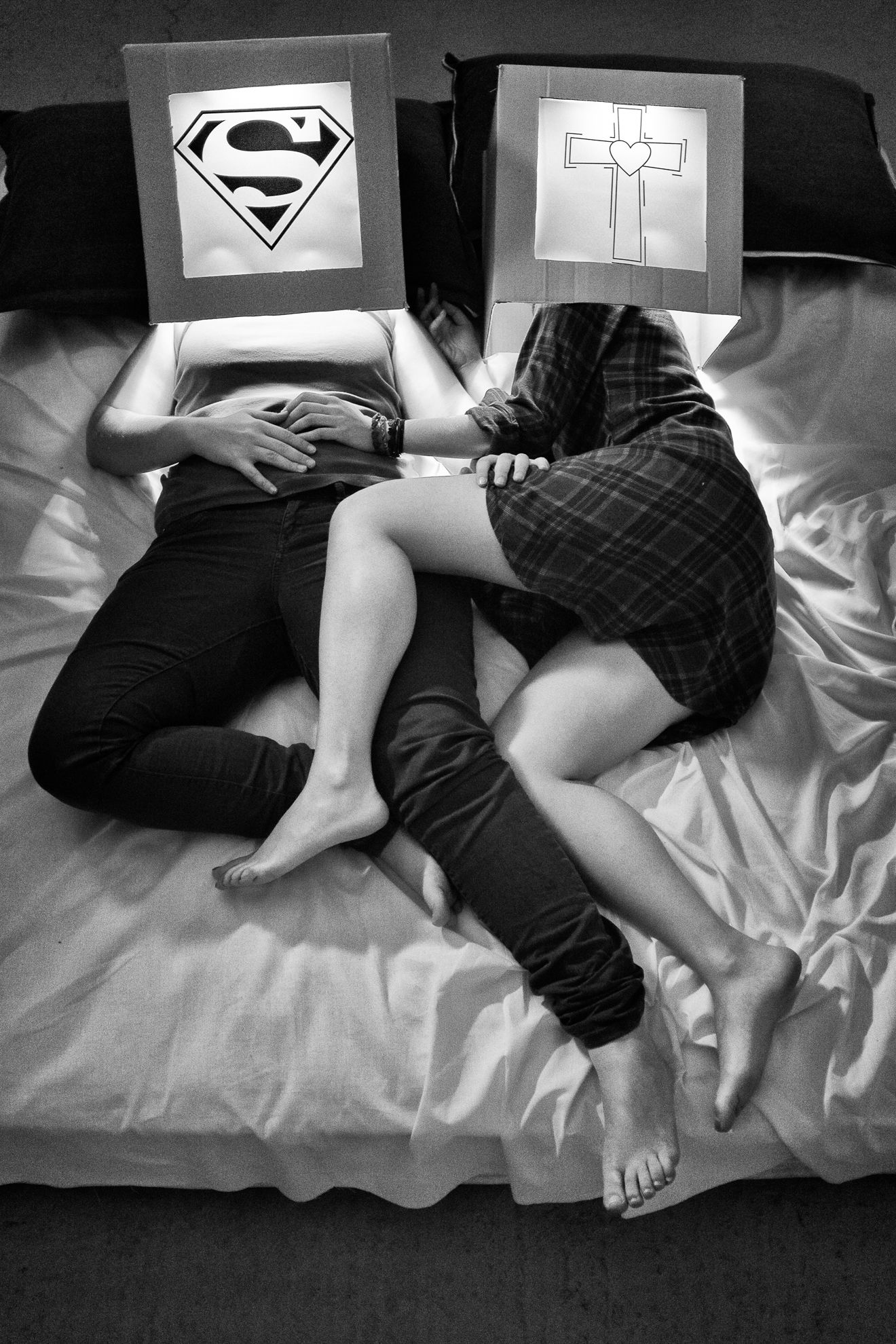 She and She Relaxing at Home