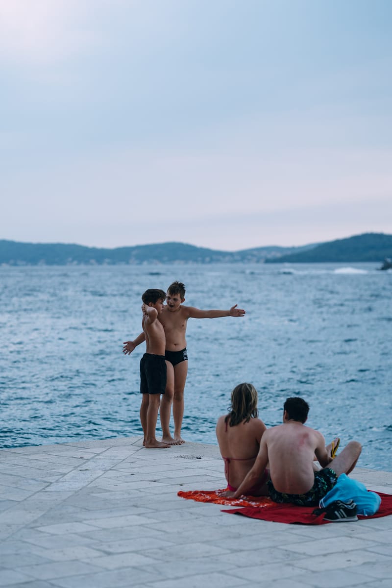 Early September in the bustling town of Zadar