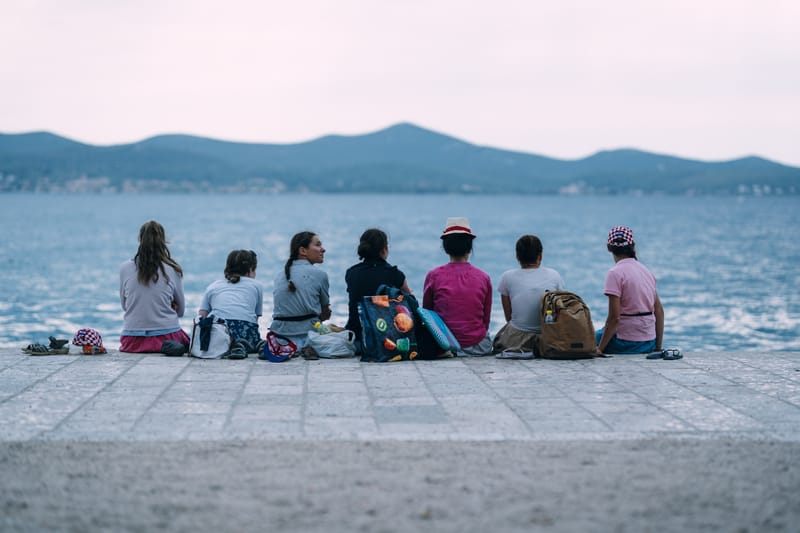 Early September in the bustling town of Zadar