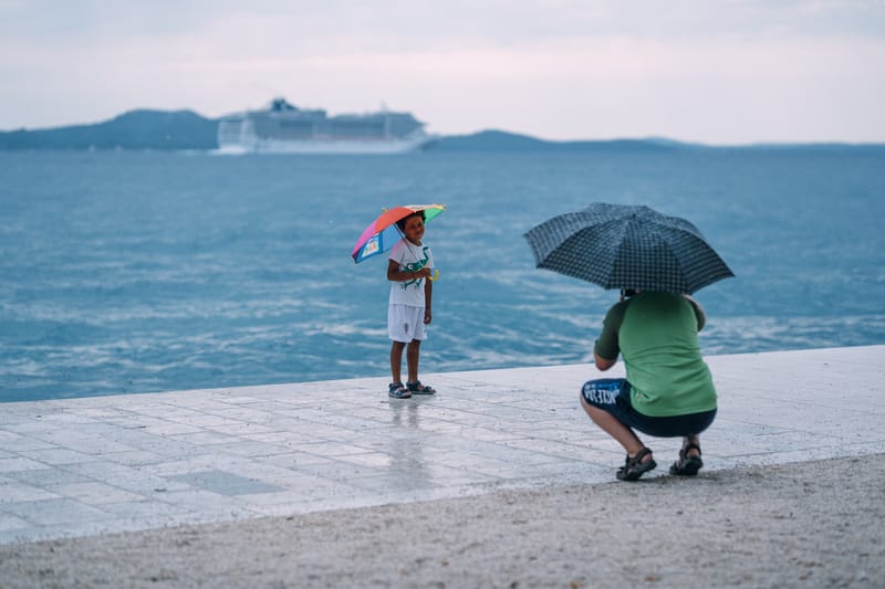 Early September in the bustling town of Zadar