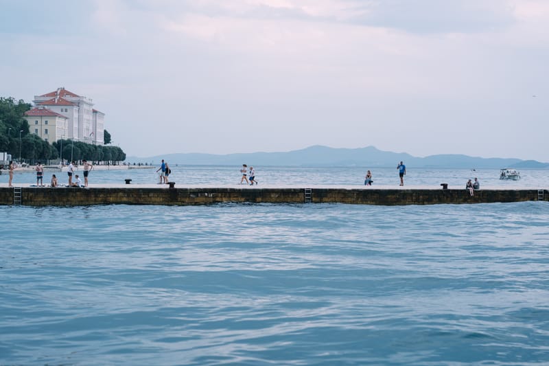 Early September in the bustling town of Zadar