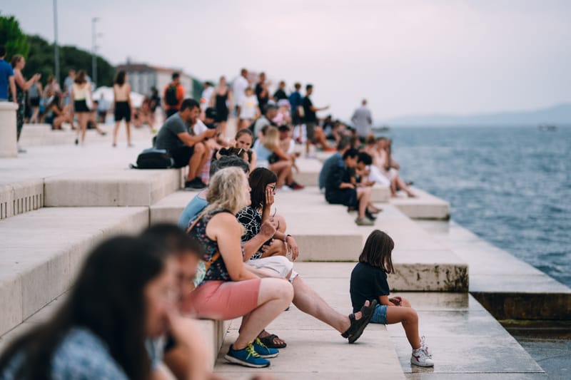 Early September in the bustling town of Zadar