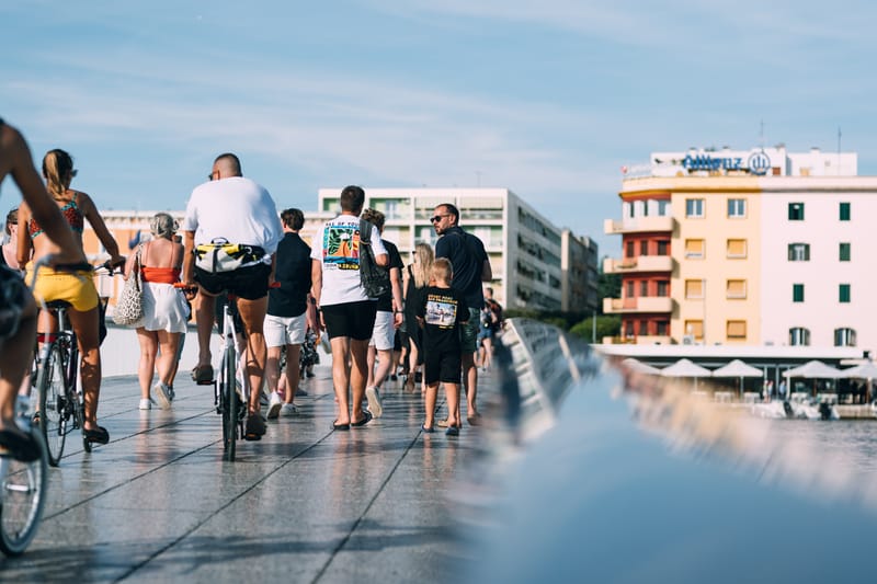 Early September in the bustling town of Zadar