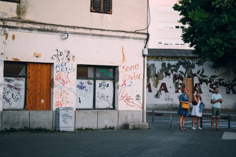 Early September in the bustling town of Zadar