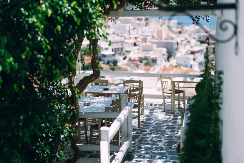 Walking through the medieval settlement of Ano Syros