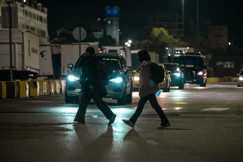 When light falls the last ships depart and the port transforms...