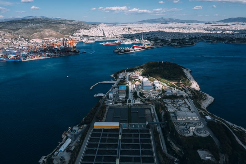 Psytalleia island just of the coast of Athens is home to a waste treatment installation.