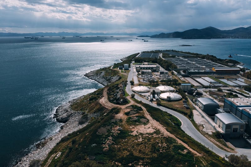 Psytalleia island just of the coast of Athens is home to a waste treatment installation.