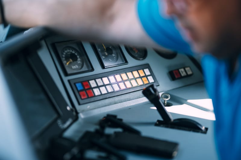 A train ride from Thriassion train center to the Perama container port