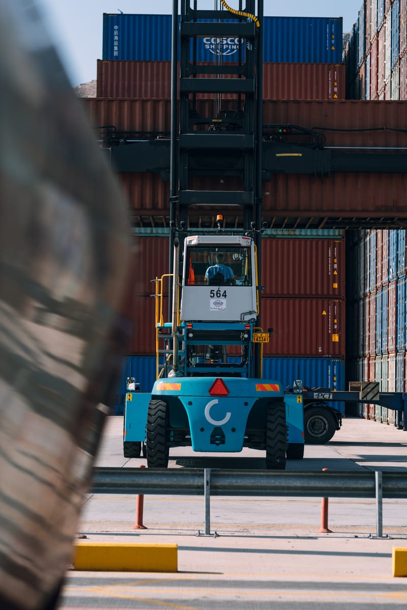 A train ride from Thriassion train center to the Perama container port