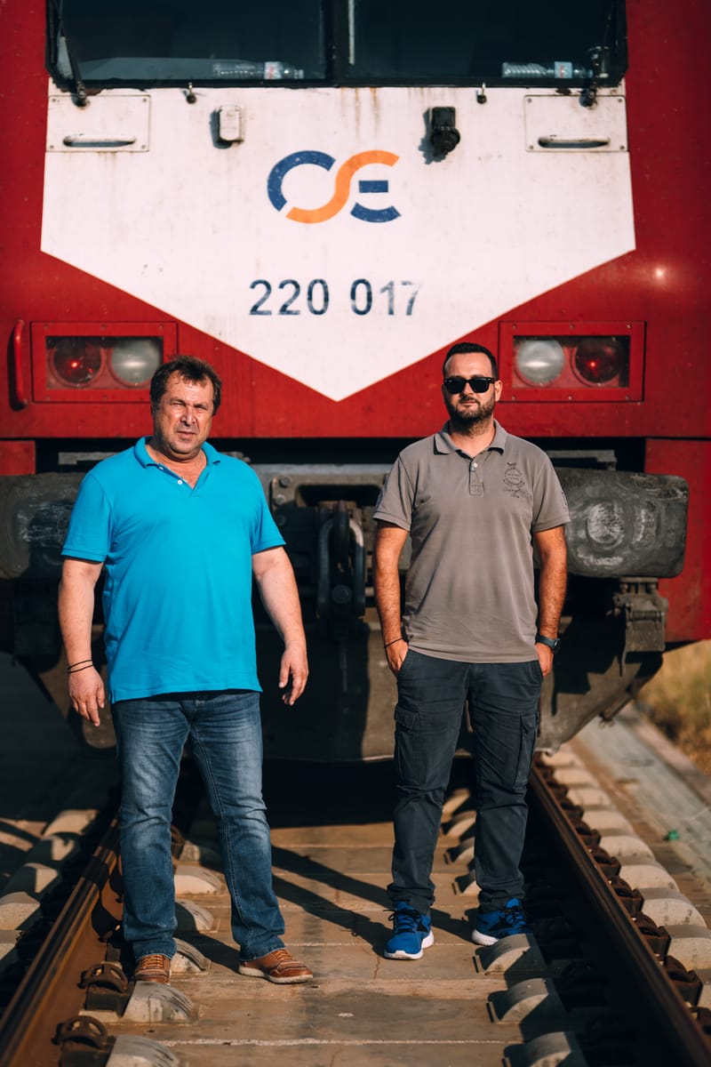 A train ride from Thriassion train center to the Perama container port