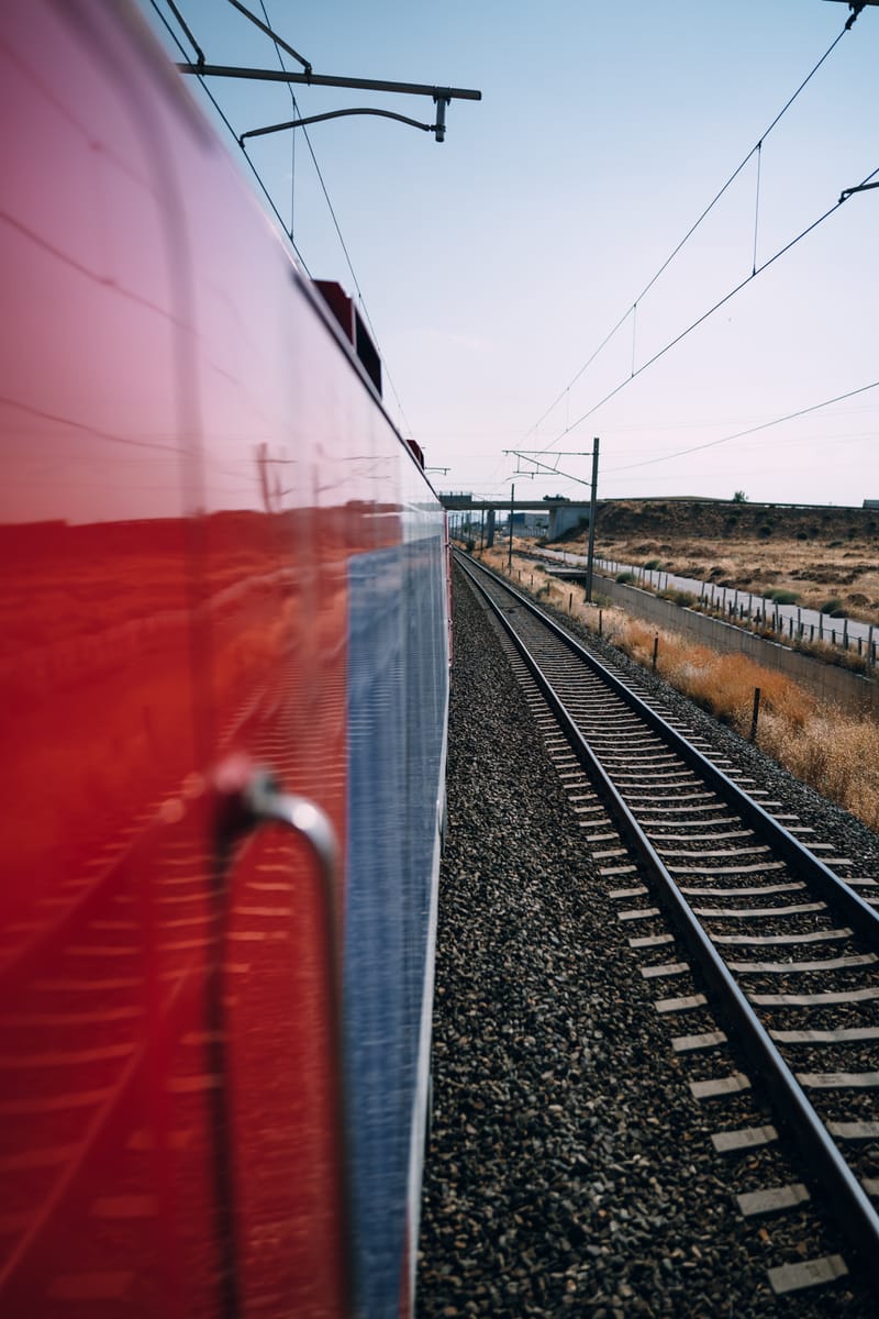 A train ride from Thriassion train center to the Perama container port