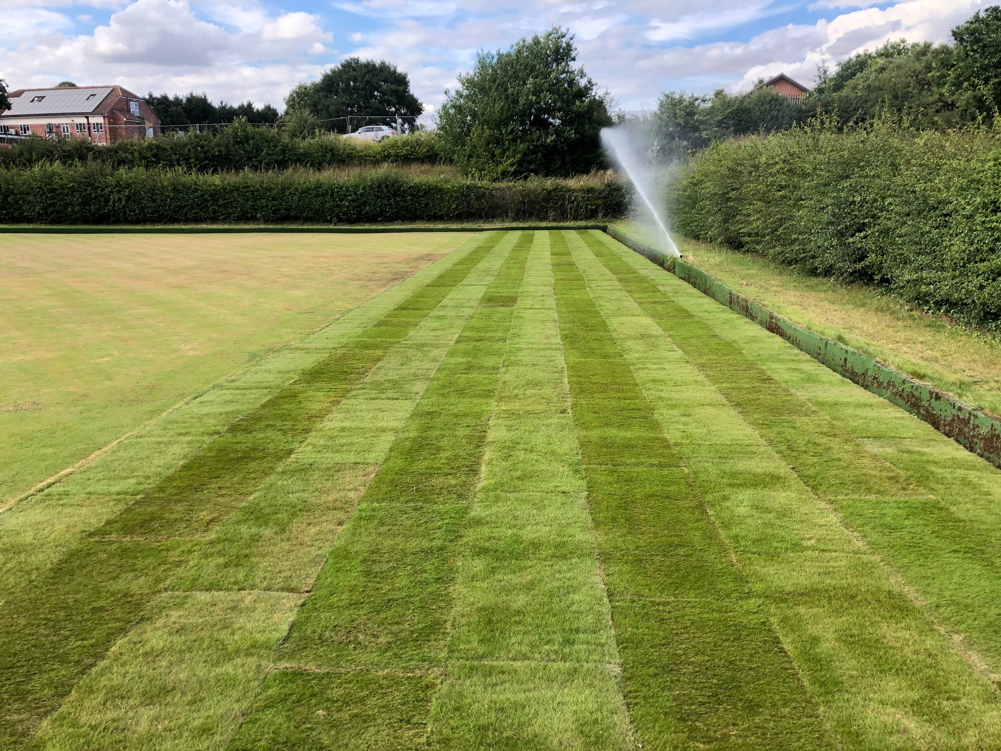 Green Repair to sunken strip & edge (Essex)