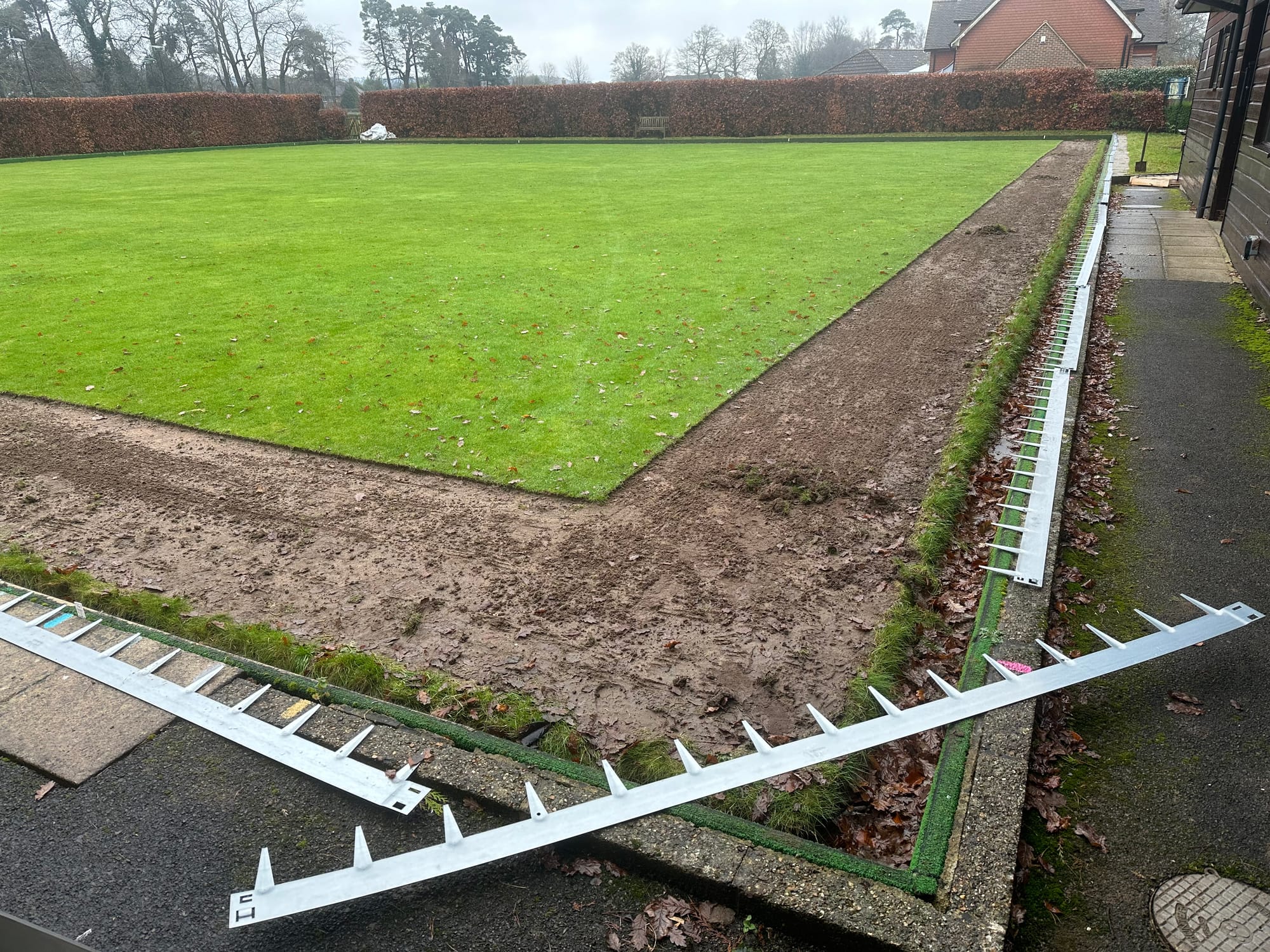 Bowls Green Edge Reinforcement, Installation & Levelling (Surrey)
