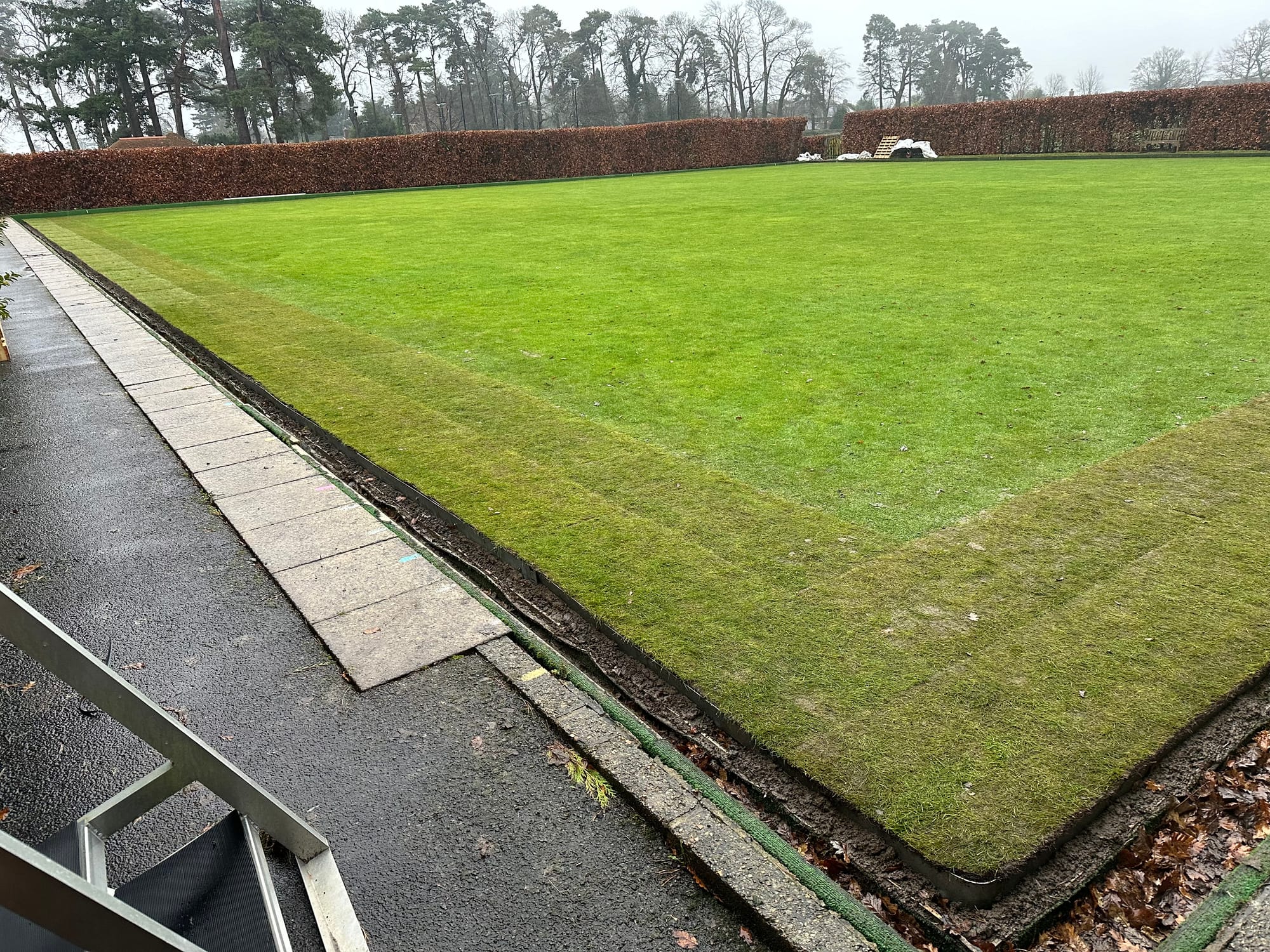 Bowls Green Edge Reinforcement, Installation & Levelling (Surrey)