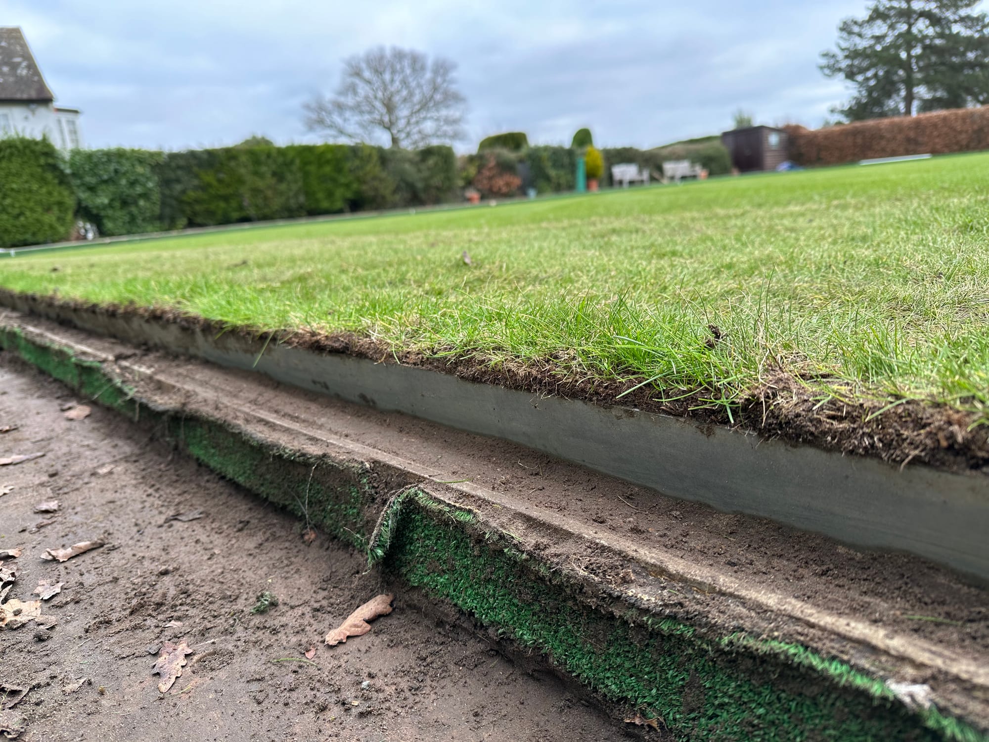 Bowls Green Edge Reinforcement, Installation & Levelling (Surrey)