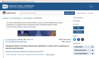 Therapeutic effects of rosemary (Rosmarinus officinalis L.) and its active constituents on nervous system disorders