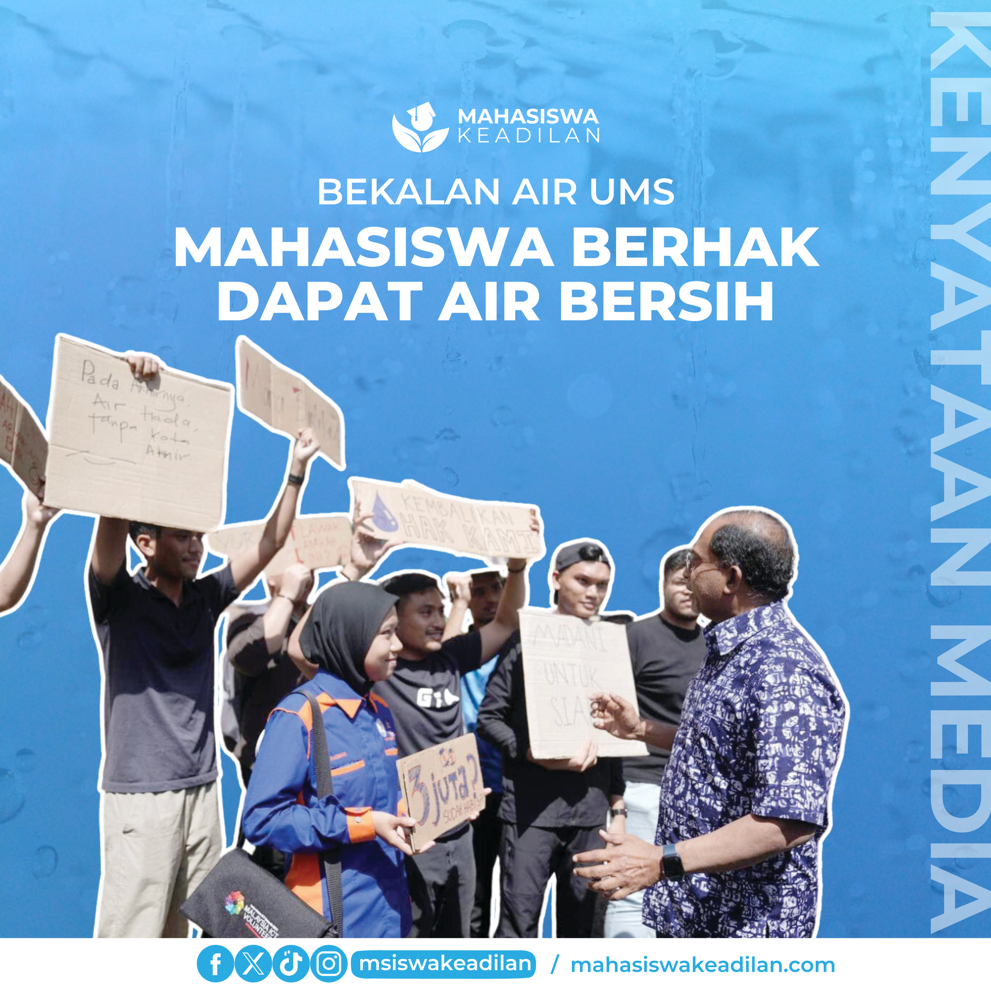 Bekalan Air UMS: Mahasiswa Berhak Dapat Air Bersih